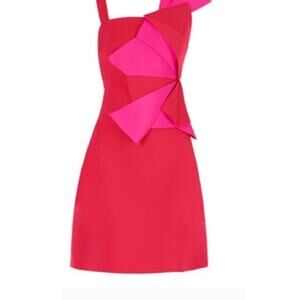 PH5 Sz 8 ORIGAMI A-Line Colorblock Bold Color Dress EUC